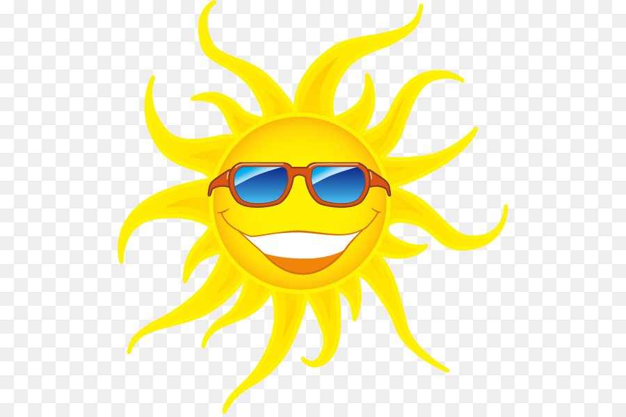 Sol Con Gafas De Sol，Verano PNG