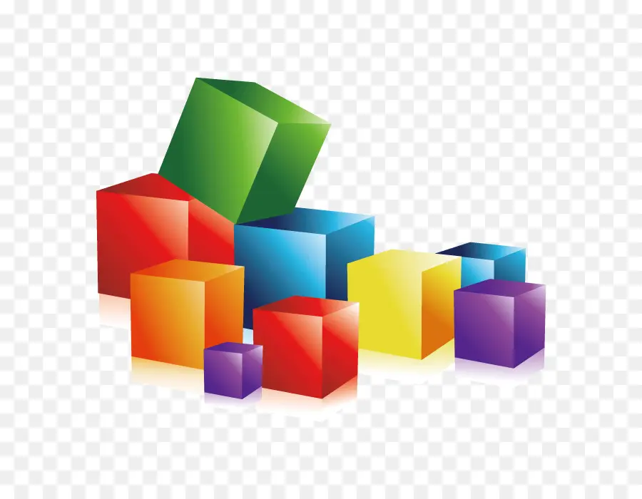 Colorido Cubo，Cubo PNG