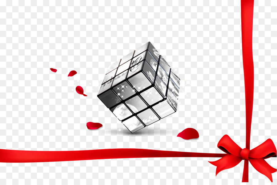 Cubo De Rubik，Cinta Roja PNG