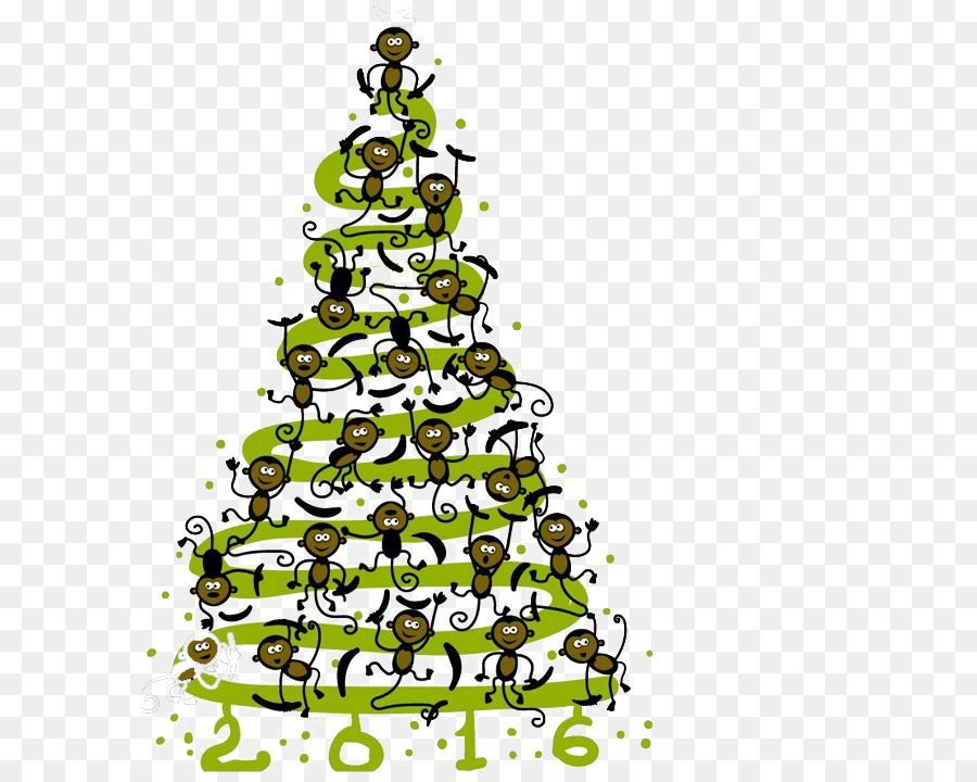 Mono，árbol De Navidad PNG