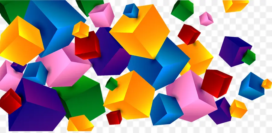 Cubos De Colores，3d PNG