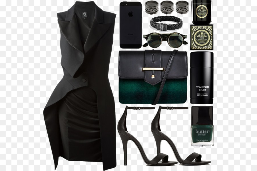 Vestido Negro，Tacones PNG