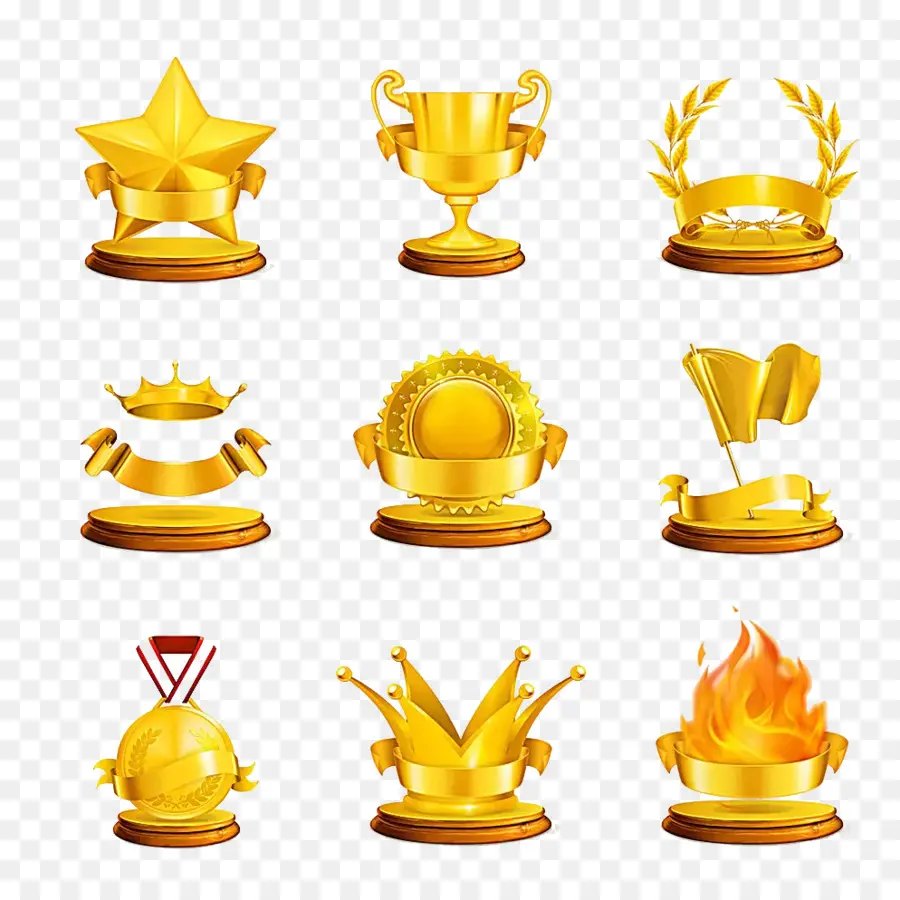 Trofeos De Oro，Oro PNG