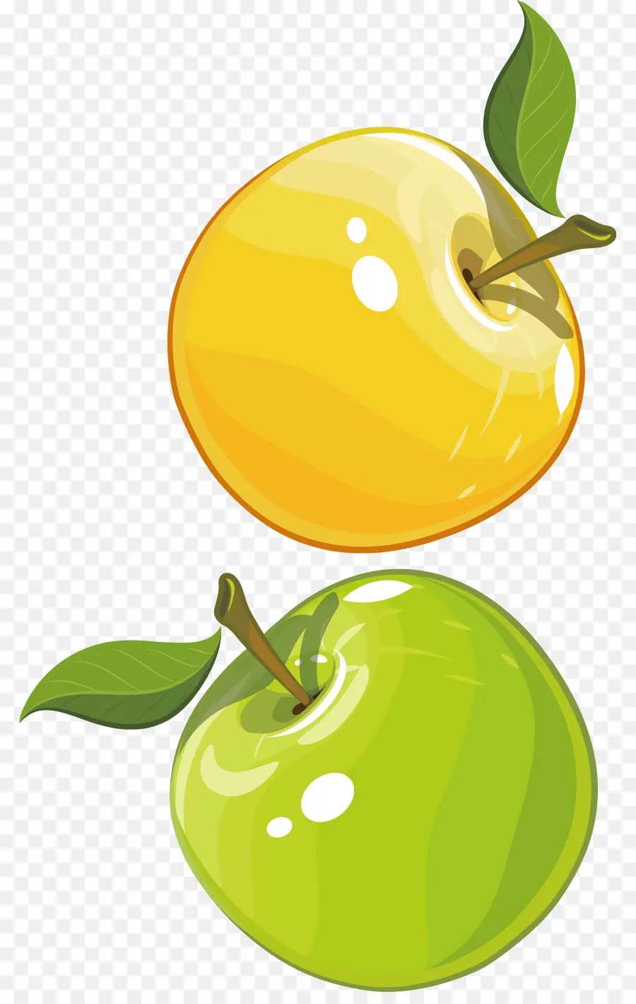 Manzanas Amarillas Y Verdes，Fruta PNG