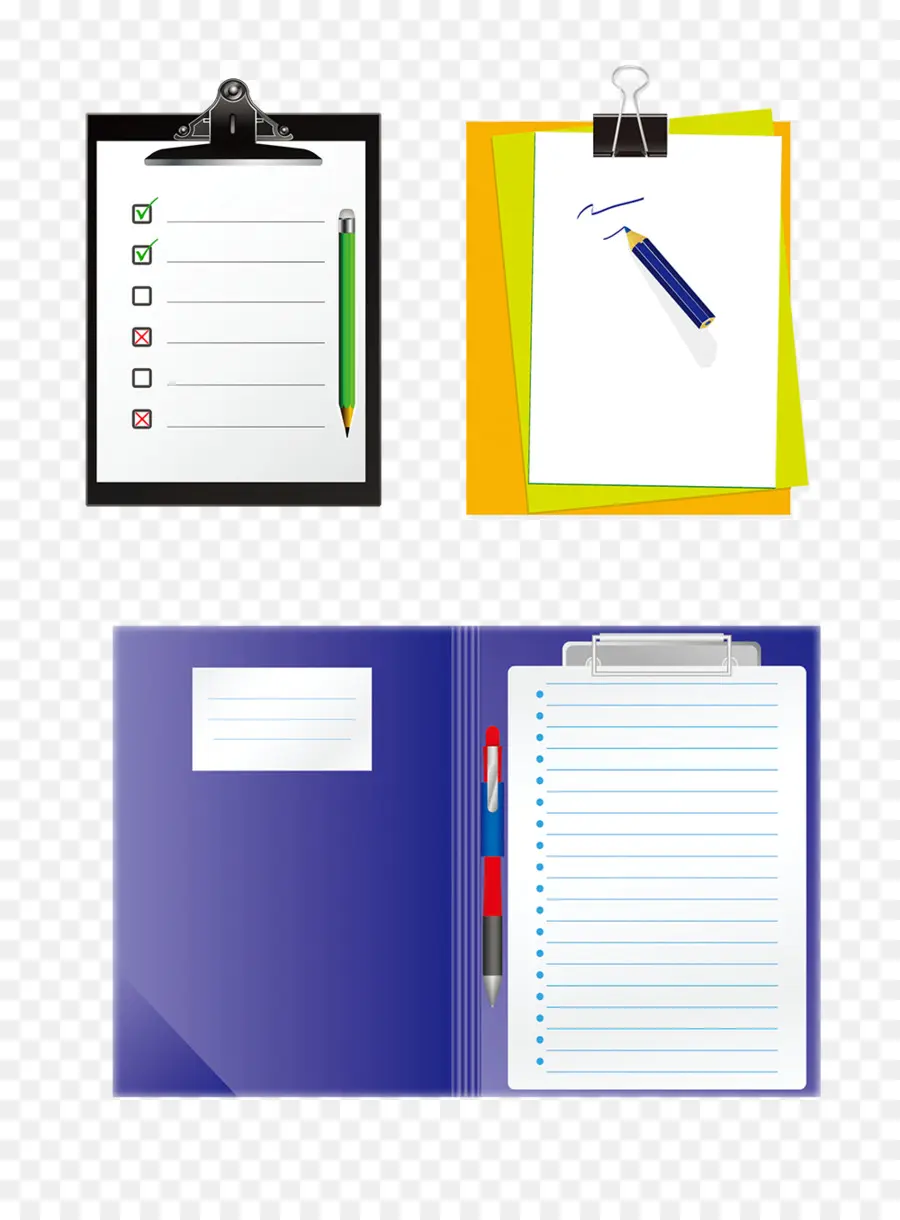 Portapapeles Y Cuaderno，Papel PNG