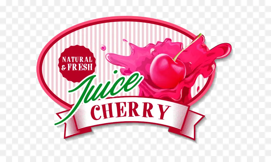 Jugo De Cereza，Etiqueta PNG