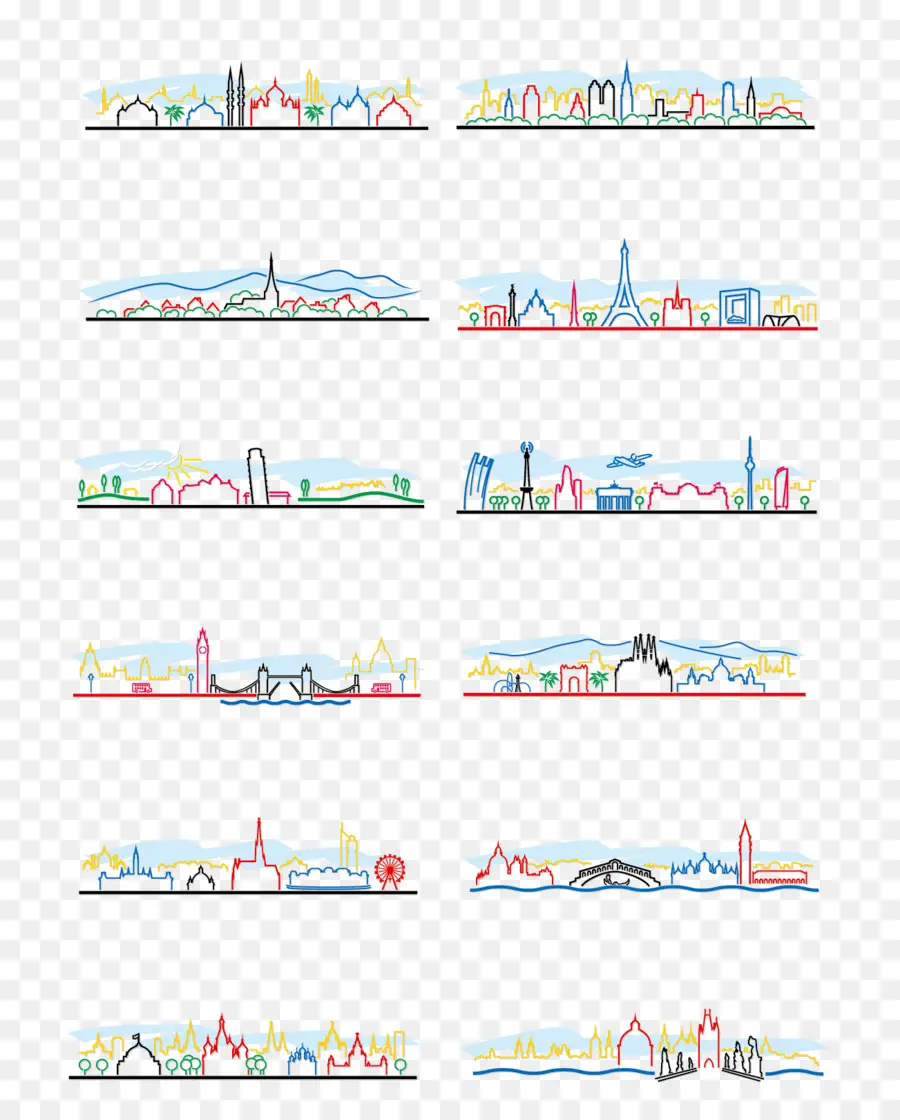 Horizontes De La Ciudad，Puntos De Referencia PNG