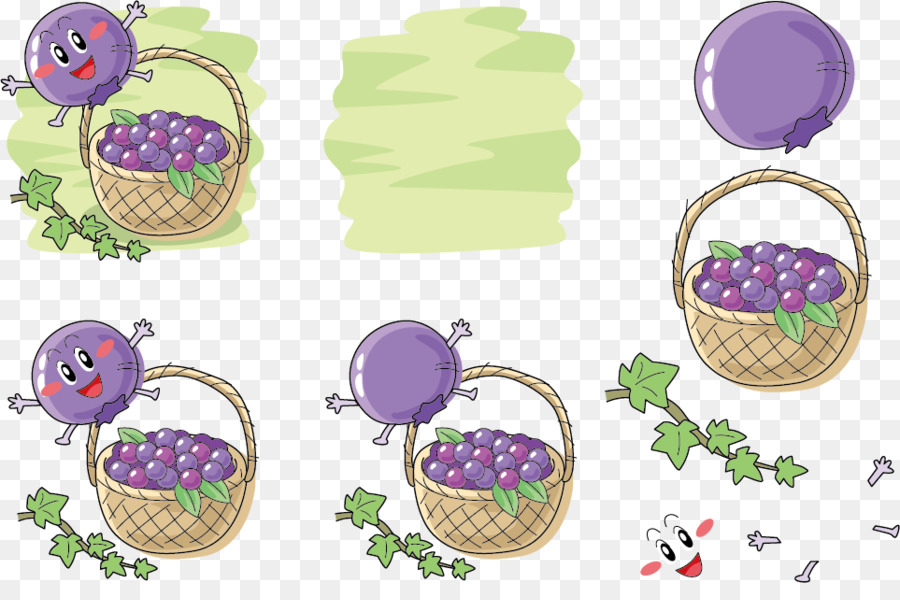 Uvas Y Globo，Cesta PNG