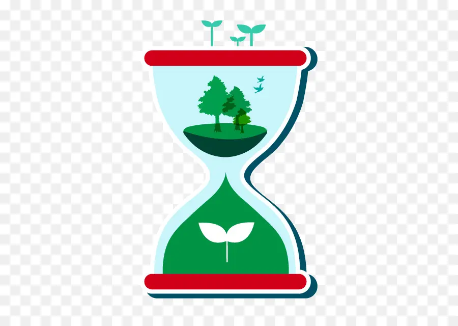 Reloj De Arena Con árboles，Naturaleza PNG