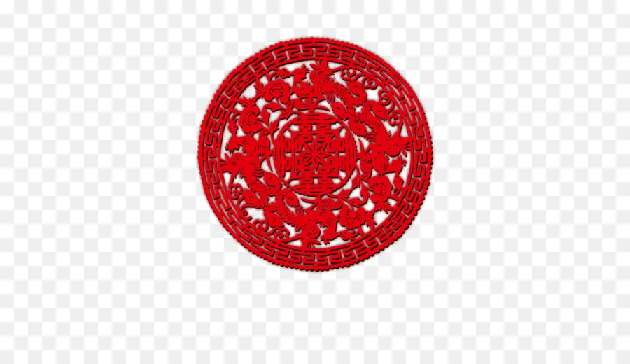 Patrón Circular Rojo，Chino PNG