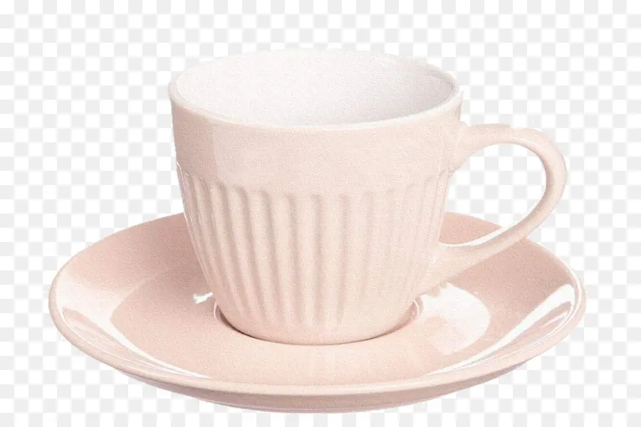 Taza Con Platillo，Rosa PNG