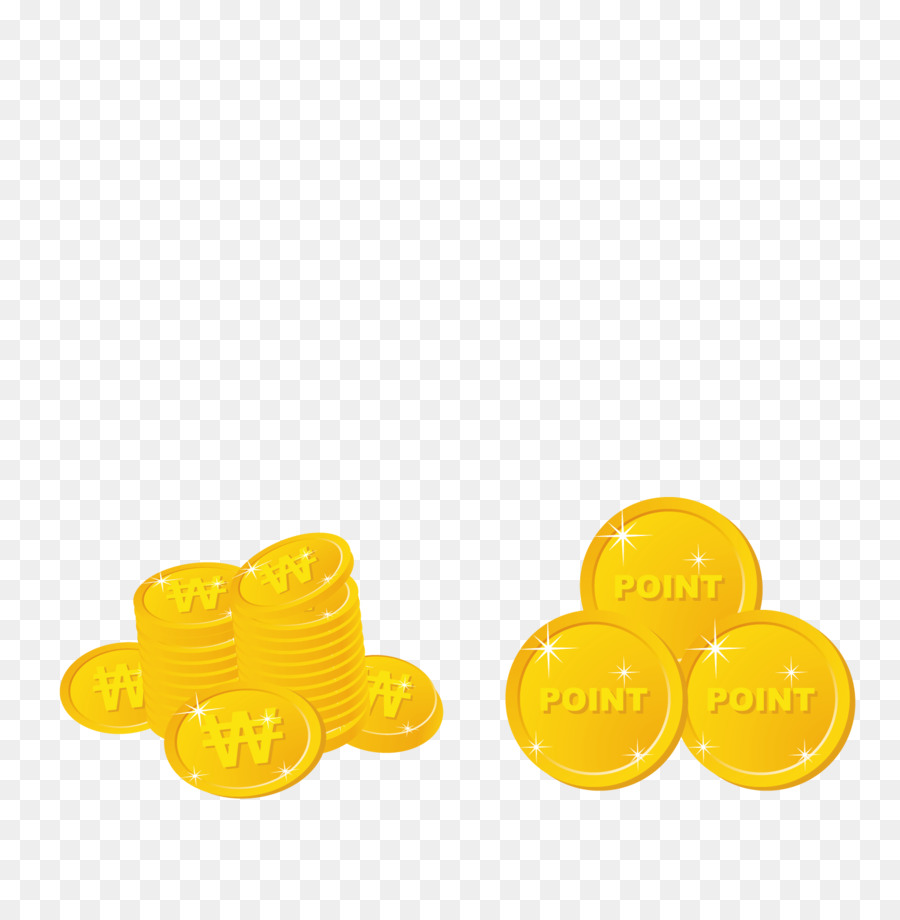 Pila De Monedas De Oro，Dinero PNG