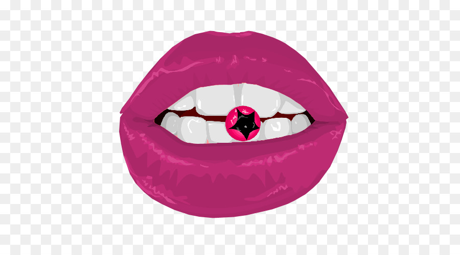 Labios Rosados ​​con Gema，Labios PNG