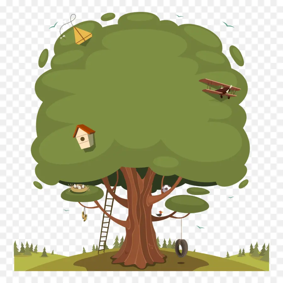 árbol，Dibujos Animados PNG