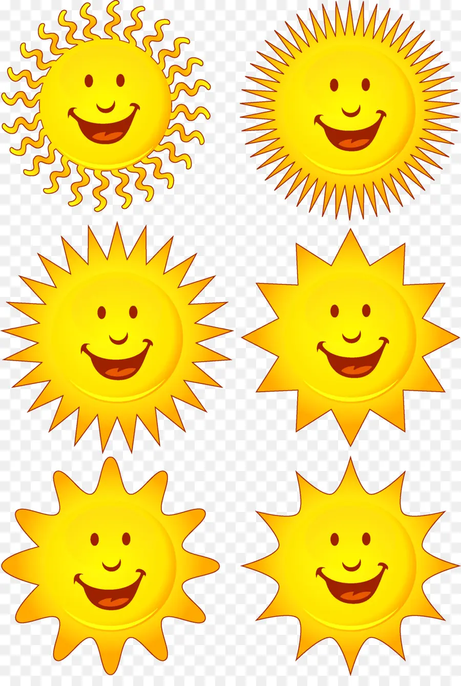 Iconos Del Sol，Sonriente PNG