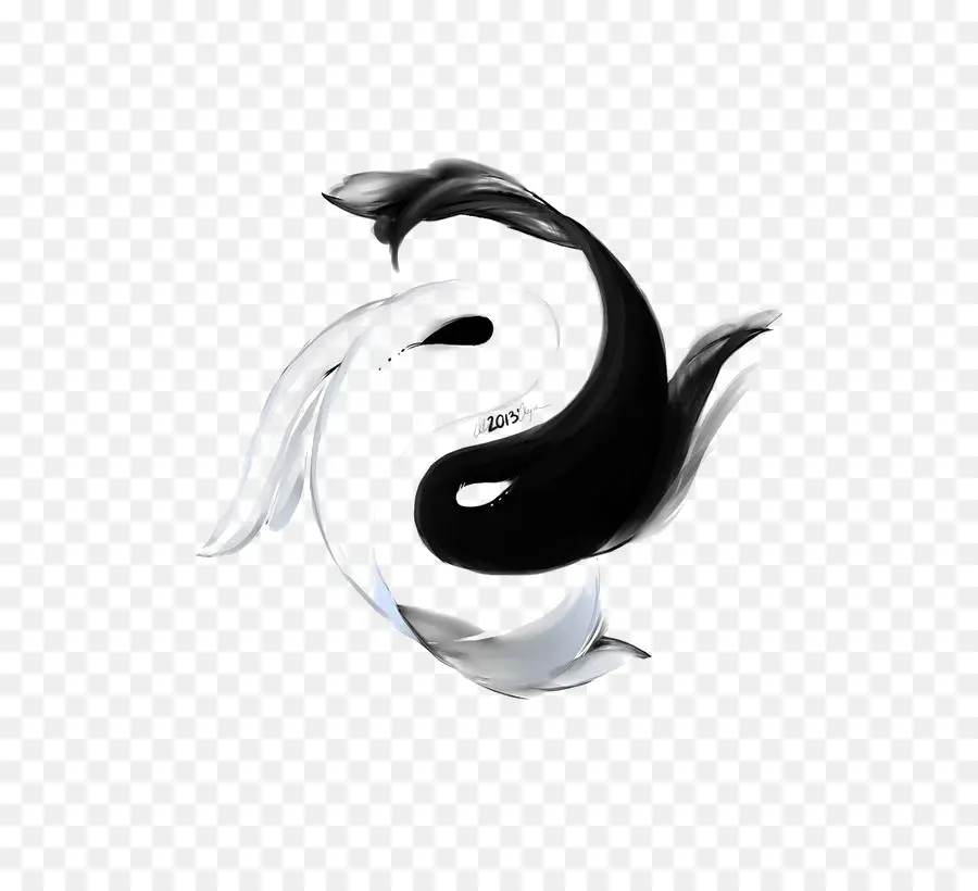 Koi，El Yin Y El Yang PNG