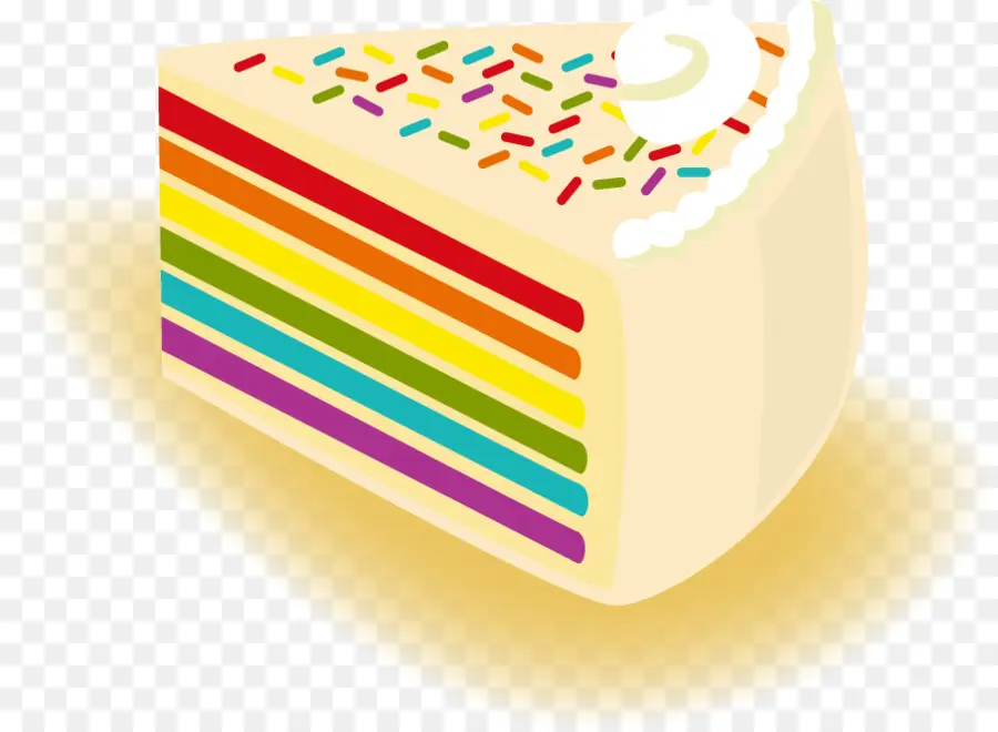 Pastel Arcoiris，Postre PNG