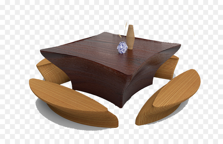 Mesa De Madera，Sillas PNG