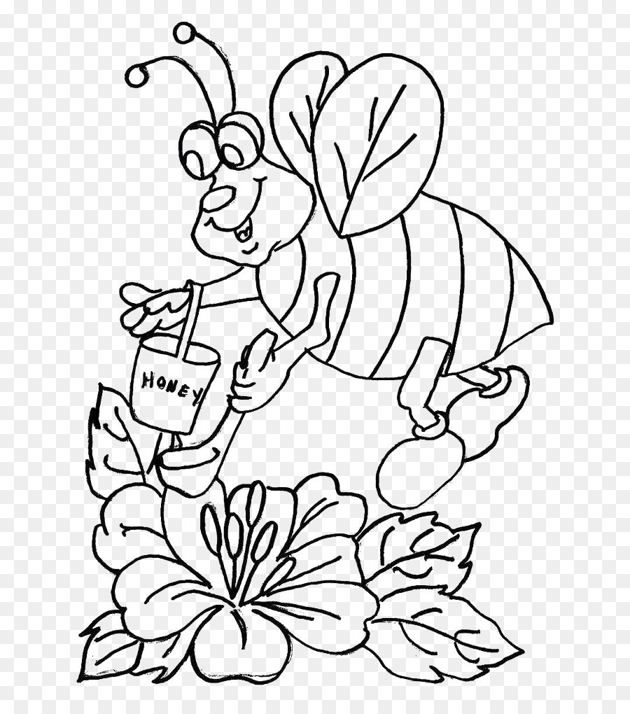 Abeja，Libro Para Colorear PNG