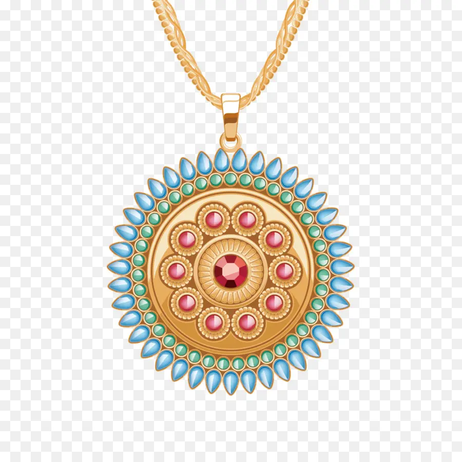 Colgante De Oro，Collar PNG