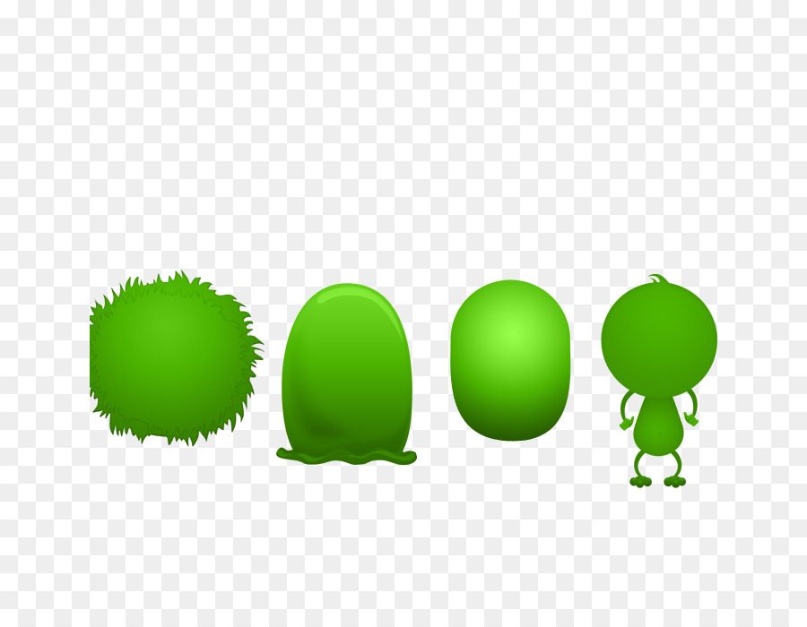 Personajes Verdes，Lindo PNG