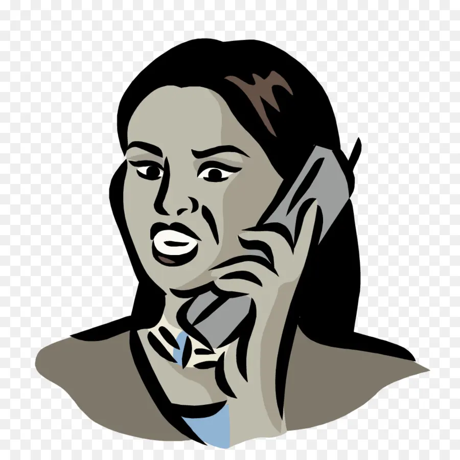 Mujer En El Teléfono，Hablando PNG