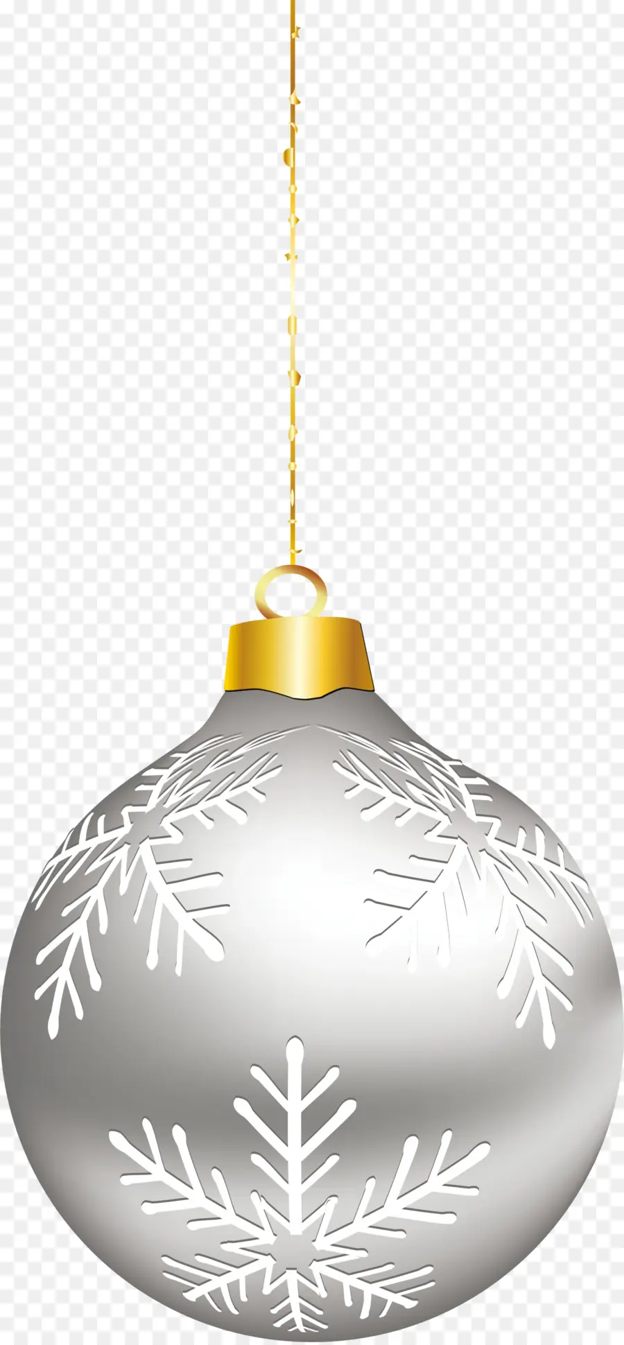 Adorno De Navidad，Plata PNG