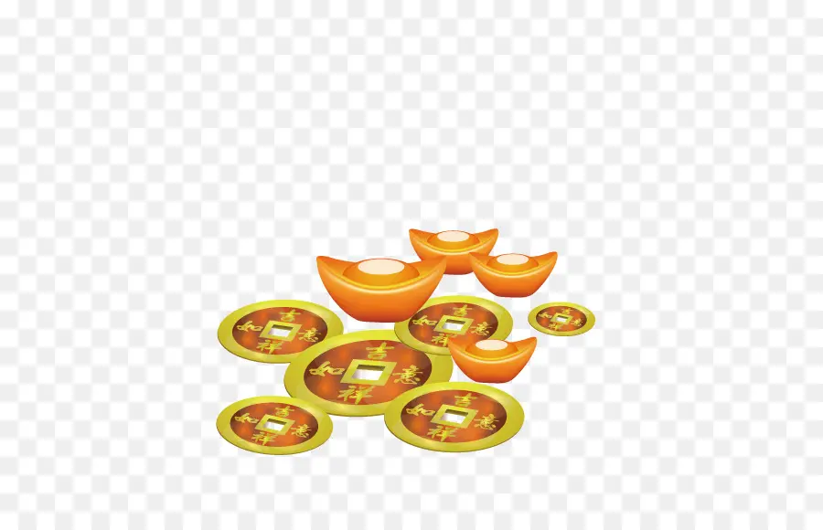 Lingotes Y Monedas De Oro，Poder PNG