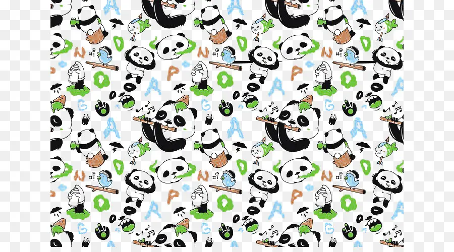 Garabatos De Panda，Dibujos Animados PNG