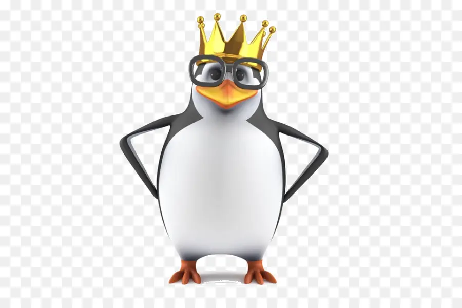 Pingüino，Corona PNG