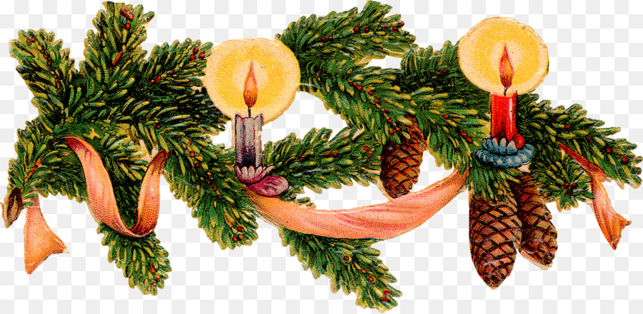 Guirnalda De Navidad，Velas PNG