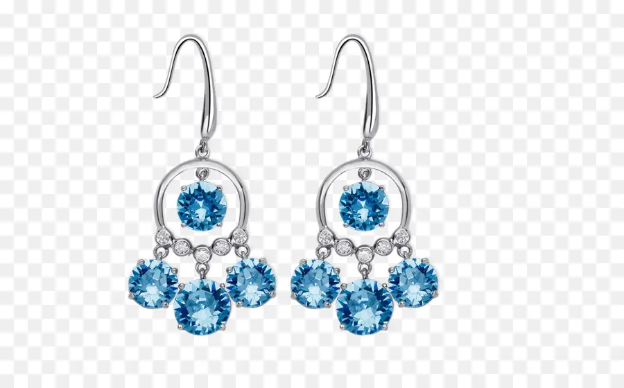 Pendientes，Gemas Azules PNG