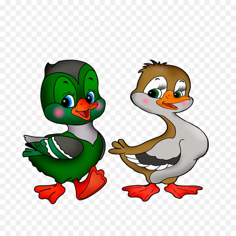 Patos De Dibujos Animados，Animales PNG