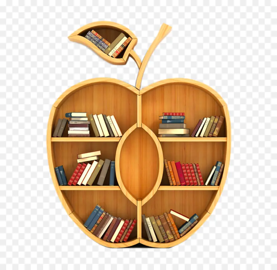 Estantería De Manzana，Libros PNG