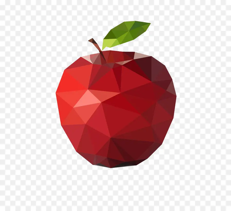 Manzanas Geométricas，Manzana Roja PNG