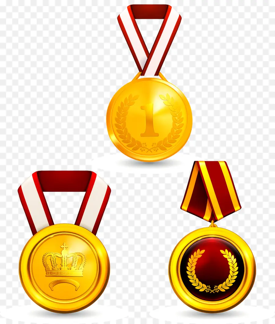 Medallas De Oro，Cintas PNG