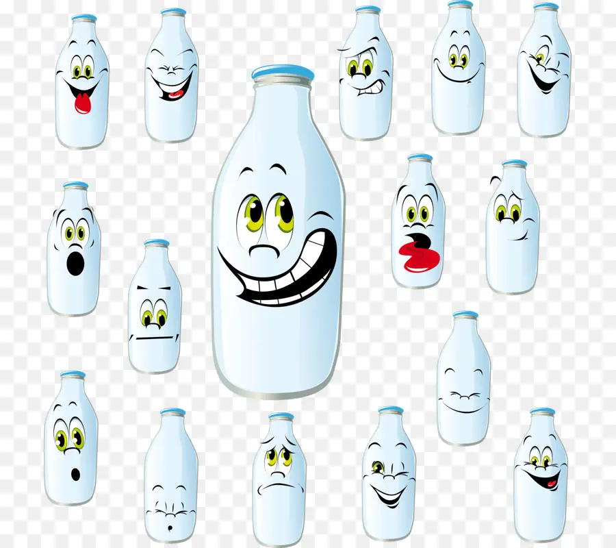 Botellas De Leche，Caras PNG