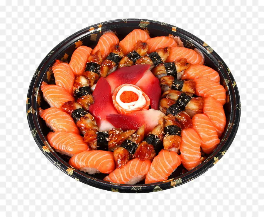 Plato De Sushi，Salmón PNG