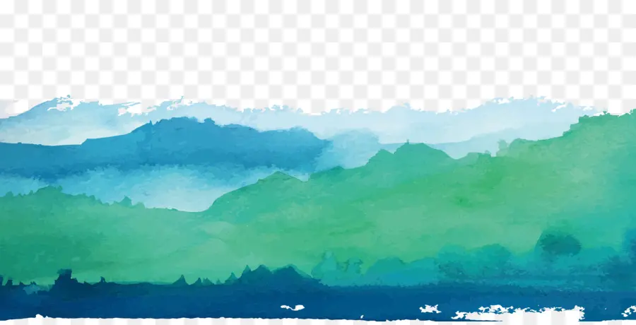 Acuarela Paisaje，Pintura A La Acuarela PNG