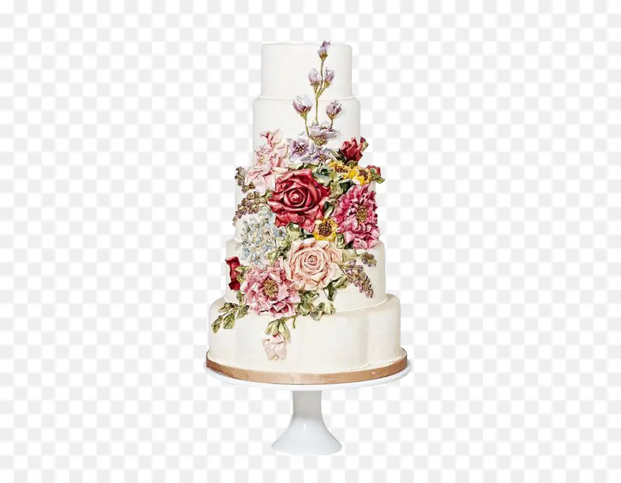 Pastel De Bodas，Flores PNG