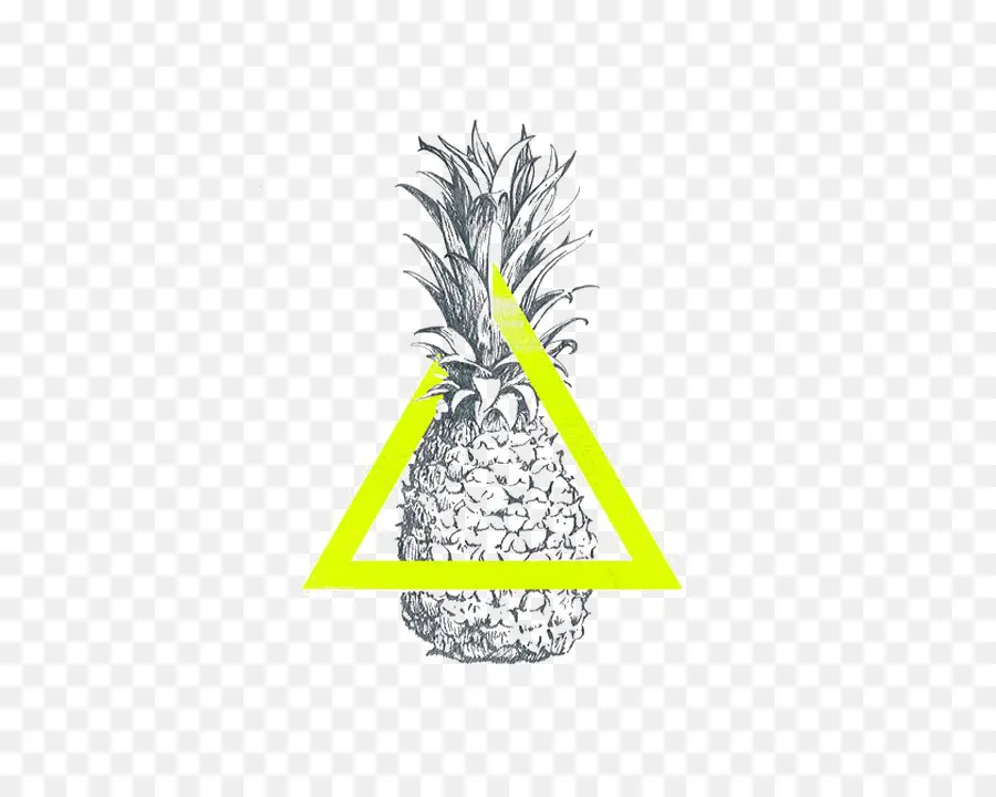 Piña Con Triángulo，Fruta PNG