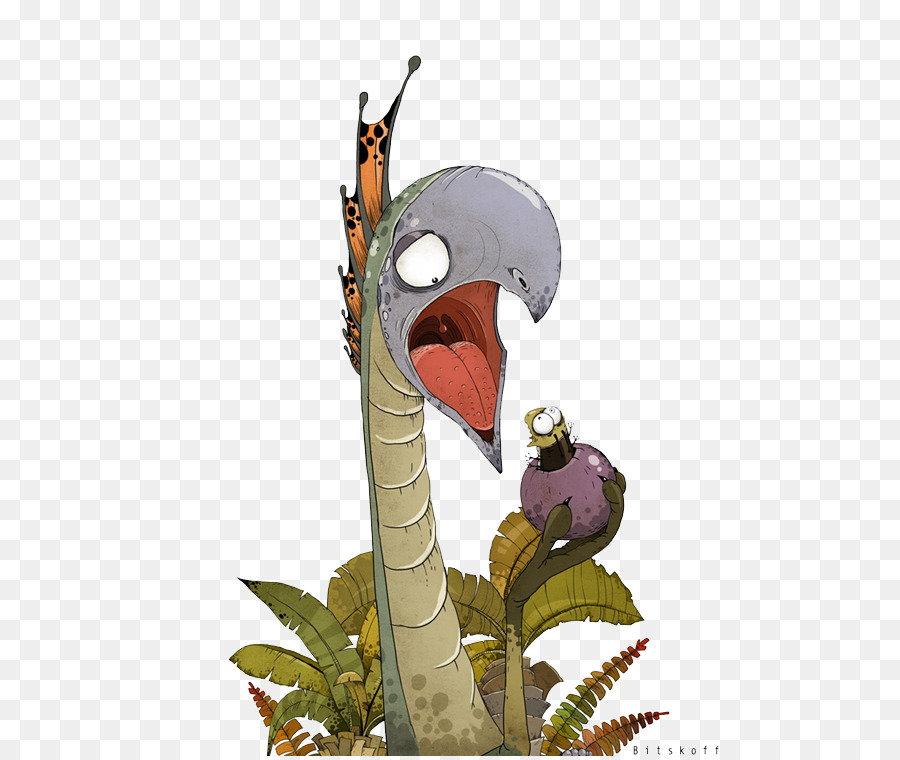 Pájaro De Dibujos Animados，Planta PNG