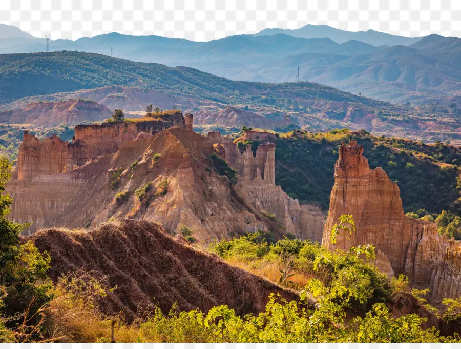 Paisaje Del Cañón，Montañas PNG