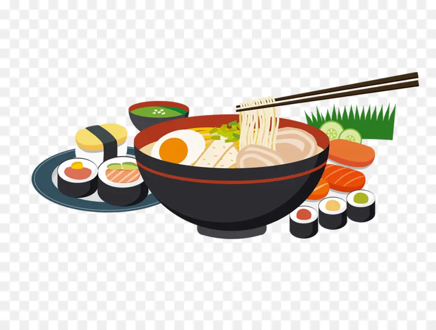 Ramen，Sushi PNG