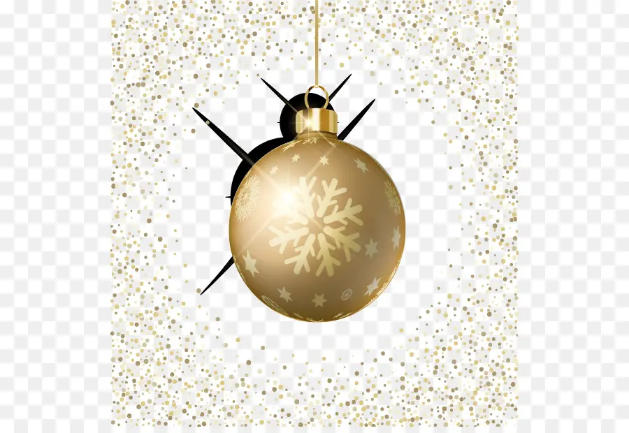 Adorno De Navidad，Oro PNG