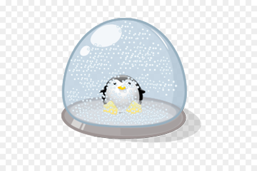 Pingüino En Una Bola De Nieve，Invierno PNG