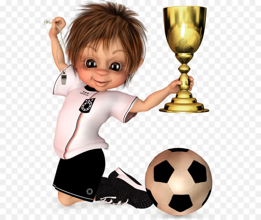 Jugador De Fútbol Con Trofeo，Trofeo PNG