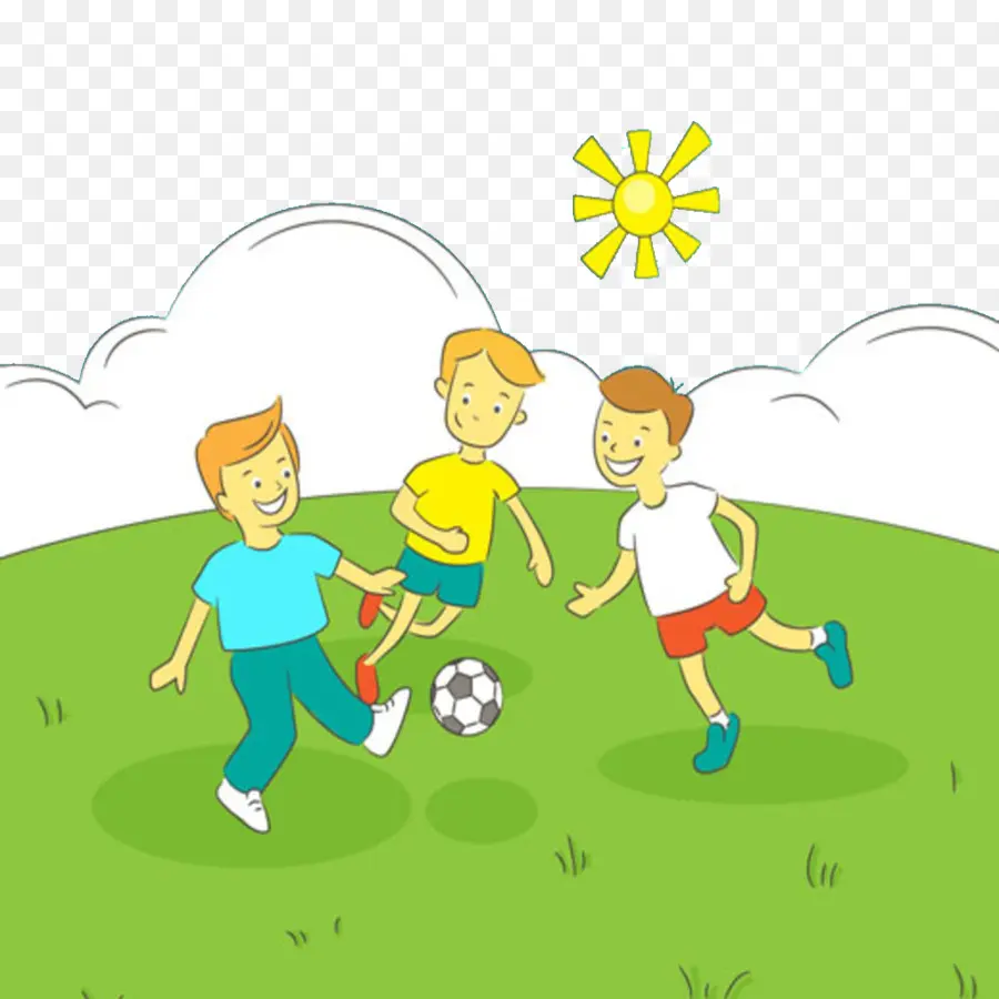 Niños Jugando Futbol，Campo PNG