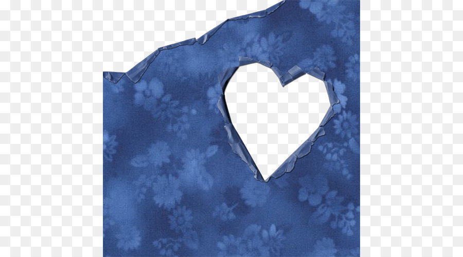 Recorte Del Corazón，Azul PNG