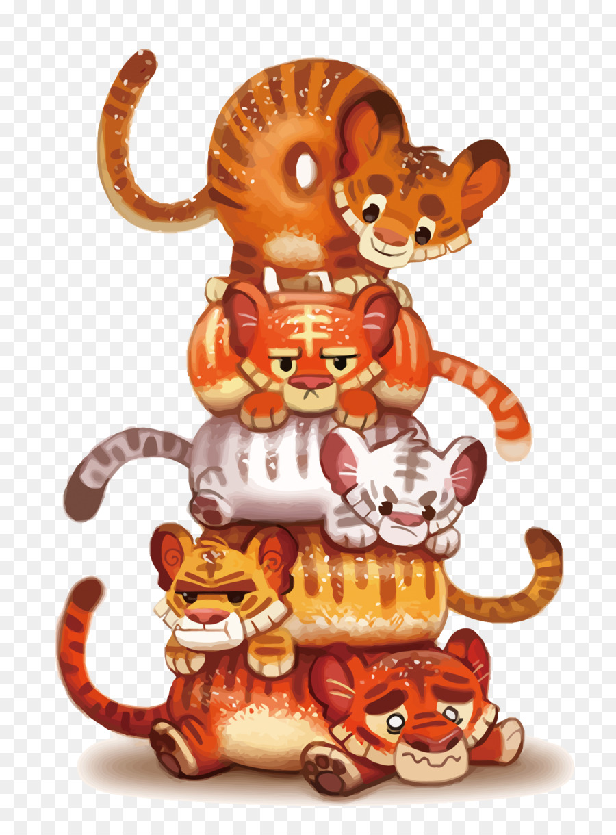 Gatos Apilados，Lindo PNG